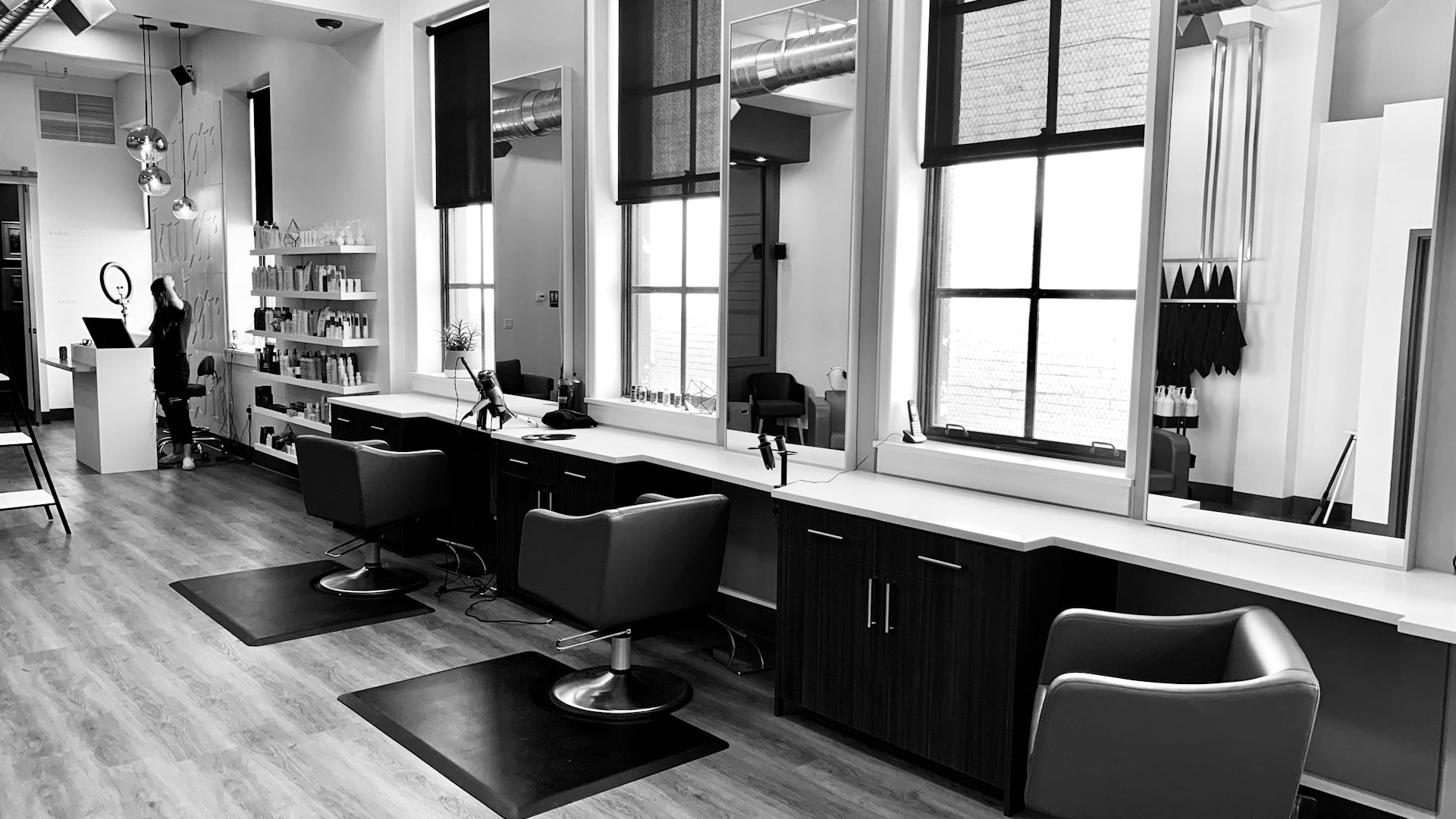 Modern salon interior